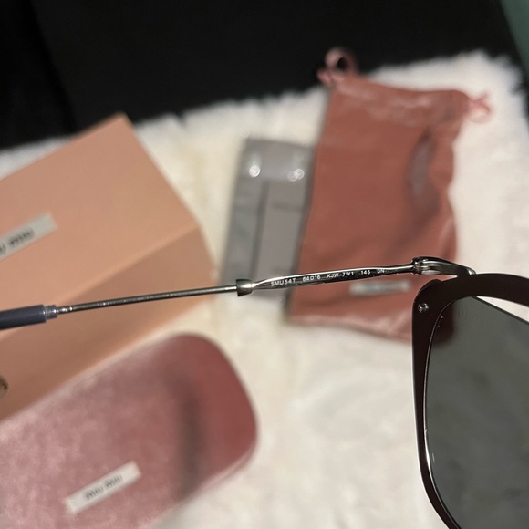 Miu Miu Sunglasses MU 54T 54TS KJW 7W1 Black Silver/Gray Women | New in Box NIB - Picture 5 of 11